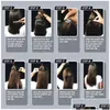 ヘアピースレリンタ24カーリー3/4 flヘッド合成エクステンションクリップオン/インヘアピース5クリップ155gワインレッド28ドロップデリバリー製品dhsoj