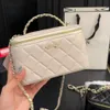 Klasik Crossbody Bag Luxury Rhinestone Tutamak Kutu Çantası Tasarımcı Omuz Çantası Kadın Çanta Mini Makyaj Çantası İç Ayna Tasarım Kadın Kozmetik Çantalar