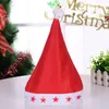 LED light flash Red Santa Claus Hat Ultra Soft Plush Christmas Cosplay Hats Christmas Decoration Adults Christmas Party Hats