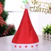 Flash di luce a LED Cappello rosso da Babbo Natale Cappelli cosplay di Natale in peluche ultra morbido Decorazione natalizia Cappelli per feste di Natale per adulti