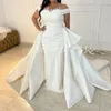 Suknia ślubna syreny z odejmowanym pociągiem Eleganckie aplikacje satynowe kościół Dubai suknie ślubne latynoska panna młoda Branco Bohemian Vestidos Novia 2024