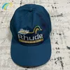 Ball Caps 2023 Casual Wide Brim Outdoor Sunshreen Rhude Baseball Cap Men Women High Quality Streetwear Green Blue Rhude Regulowany kapelusz 982