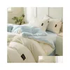 Bedding Sets Maternal And Infant Grade Pure Cotton Four Piece Set Solid Color All Student Three Quilt Er Drop Delivery Home Garden T Dhl3I
