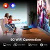 Projectors WEWATCH V50 Portable 5G WIFI Projector Mini Smart Real 1080P Full HD Movie Proyector 200'' Large Screen LED Bluetooth Projectors Q231128