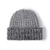 Beanie Skull Caps Autumn and Winter Fashion Versatile Warm and Thickened Autumn and Winter Knitted Hat Women's Outdoor Face Show Small Beaded Woolen Hat