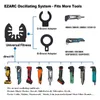 Zaagbladen EZARC 12 pièces ensemble de lames de scie oscillantes oscillantes de précision pour le bois et le métal Kit de lames de scie oscillantes pour outil multifonction à dégagement rapide