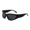 Sonnenbrille Punk Sport Frauen Marke Designer Wrap Um Sonnenbrille Männer UV400 Brille Shades Einteilige Mode Brillen