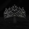 Bijoux de cheveux de mariage baroques vintage en cristal noir diadèmes de mariée couronnes de sorcière femmes strass costume bal de promo diadème accessoires de cheveux de mariage 231128