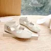 Kadın Maisons Sıradan Elbise Tabi Bale Tasarımcı Ayakkabı Lüksler Düz Topuk Koyun Deri Deri Ayakkabı Lady Spor Salonu Siyah Beyaz Spor Terlik Sandal