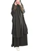 Ethnische Kleidung 15 Farben Muslim Abaya Frauen Hijab Kleid Set Gebet Kleidungsstück Lange Khimar Ramadan Kleid Abayas Rock Sets Islamische Kleidung