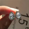 Stud Luxo Mulheres Cristal Branco Zircon Studded Brincos Bohemian Rose Gold Duplo Brincos Retro Brincos De Casamento 231128