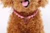 Hundkläder xksrwe pärlor halsband krage strass bling hjärta/ben charm husdjur valpsmycken för kvinnliga hundkatter