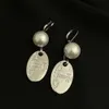 Designer vivienen Westwoods New Viviane Empress Dowager Ellipse with Diamond Saturn Pearl Earrings for Women with High Sense and Personalized Long Gold Co