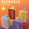 Partihandel original export engångsvapen eelfworld caky 7000puffs 13 ml mesh spolanordning med 750 mAh laddningsbar batterityp-c Charing Port