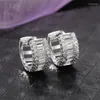 Boucles d'oreilles créoles pour femmes, accessoires fantaisie en zircone cubique scintillante, bonne qualité, vente en gros, bijoux E1040