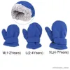 Children's Mittens Years Toddler Infant Winter Mittens Lined with Fleece Easy-on Baby Boy Girls Warm Thick Gloves Outdoor Hand R231128