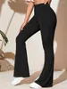 Pantalon Femme Noir Solide Taille Haute Skinny Flare Femmes 2023 Retour Slim Fit Femme Printemps Extensible