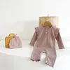 Overalls MILANCEL 2023 Frühlingsbabykleidung Solide Strampler Kleinkinder Mädchen mit Hut