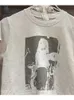 Camiseta para mujer Vintage Classic Graphic Camisetas de algodón Mujer Verano Casual O Cuello Sexy Slim Manga corta Camiseta Chic Retro Streetwear Y2k Tops 230428