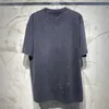 Designer Kvinnokläder 20% rabatt på skjorta Hög version 2023 Summer tvättade Old Full Hot Diamond OS Loose Sleeve T-shirt