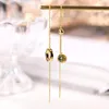 Boucles d'oreilles pendantes S925 en argent Sterling plaqué or naturel bleu mexicain ambre suspendu asymétrique boucle d'oreille pendentif pour dames