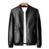 Men's Jackets Bomber Jacket Ribbing Bottom Slim Temperament Korean Style Zipper Coat Ribbed Cuff Pockets