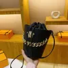 24SS Designer Versages Bag Vercaces New Bucket Bag Leisure Fashion Bag Korean Edition Solid Color Handheld Women's Bag Chain One Shoulder Crossbody Bag Tide