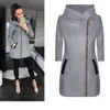 Gymkläder Spring Women Jacket 2023 Fashion Autumn Winter Red Grey Black Hooded Sweatshirt dragkedja huvtröjor kappa kvinnlig