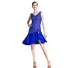 Stage Wear LP-1808 Yundance Royal Latin Dance Practice Dress Salsa Tango Chacha Ballroom Competition For Sale