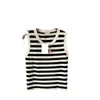 2023 New Women's High quality tshirt Shirt C+2023 Spring Summer Unique Triumphal Arch Knitted Tank Slim Fit Commuter Hong Kong City Style Top Women