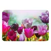 Mattor färgglada tulpaner Spring Home Doormat Decoration Flanell Soft vardagsrum mattan Kök balkong mattor sovrum golvmatta