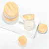 Frosted Glass Jar Skin Care Eye Cream Bottle Refillable Cosmetic Container Makeup Amber Brown Clear Bottles Pot With Inner Foder och I Blda