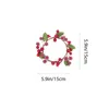 Fleurs décoratives Berry Wreath Anneaux de Noël Titulaire Serviette Mini Ringwreaths Guirlande Rouge Pilier Houx Décor Hiver Or Accessoires Boucle