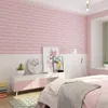 Fonds d'écran 12 Pcs 30 cm x 35 cm 3D Sticker Mural Papier Peint Brique Rétro Mousse Auto-Adhésif