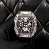 Designer Ri Mlies Montres de luxe Mécanique Montres Montre-bracelet Baril de vin Hommes Loisirs Business RM011 Entièrement automatique Mécanique Cristal Bande Hommes