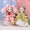 Dolls Mini Fashion 16cm Girl Toys Kleed met schattige pyjama oogmasker Beweegbaar joint body For Kids Birthday Gift 230427