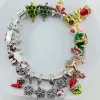 925 silver beads charms fit pandora charm Christmas Collection Charm Santa Claus Bead DIY