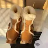 Damen-Schneestiefel, echte Schaffellwolle, warme Pelzschuhe, Herren- und Damen-Winterstiefel, kurze Super-Mini-Stiefel für Herren und Damen