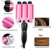 Curling Irons 3 Barrel Curling Iron Ferramentas de estilo de cabelo YAWEEN 32mm Varinha de ondulação de cabelo profissional com Curling Iron Cerâmica Stylin Fast Heati Q231128