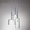 Lampes suspendues Moderne Simple Lampe Suspendue Intérieur G4 Led Verre Clair Cristal Bouteille Éclairage Pour Restaurants