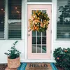 Fleurs décoratives guirlande de pâques pour porte d'entrée mignon avec des oeufs d'or plantes artificielles carotte printemps maison décoration murale