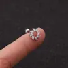 Creative CZ Cutic Zircon Earbone Studs Rostfritt stål blommor hjärta bowknot skruv Back Boll örhänge