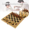 체스 게임 나무 체스 조각 완전한 체스 맨 국제 단어 체스 세트 게임 보드 성인 어린이 선물 가족 엔터테인먼트 액세서리 231127