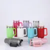 40oz Diamond Handle Tumblers Without Logo 1200ml Stainless Steel Water Bottles Colorful Shinny Drinking Cups Double Wall Insulated Wholesale