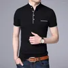 Camisetas masculinas 2023 homens mandarim colarir camiseta básica camiseta macho de manga curta camisa tops tees algodão abz354