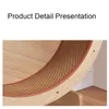 Scratchers Cat Climbing Frame Solid Wood Cat Scratch löpbandet Scratcher Wheel for Cats Sports Toys Cat Scratching Post med klättringshjul