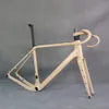 ألياف الكربون الكاملة T1000 Disc Disc Frame GR048 مخصص الطلاء khaki متوفر حجم XS/S/M/L/XL