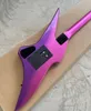 Factory Unusual Glossy Purple Body Electric Guitar with Tremolo Bridge,Offer Logo/Color Customize