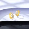 Nya trendiga mikrouppsättningar Zirkon S925 Silver Studörhängen smycken Kvinnor Retro pläterade 18k Guldblommorörörörhängen för kvinnor Bröllopsfest Valentine's Day Gift SPC
