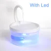 Leveranser 2L Cat Water Fountain LED Blue Light USB Powered Automatic Water Dispenser Cat Feeder Drink Filter för katter Dricker Fountain